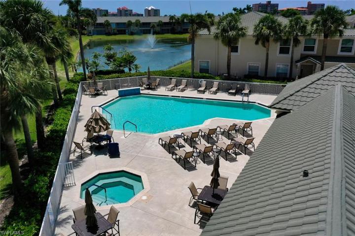 View of the lake from the pool and spa