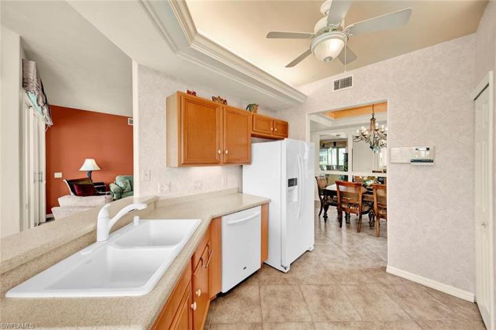 Kitchen open to living room