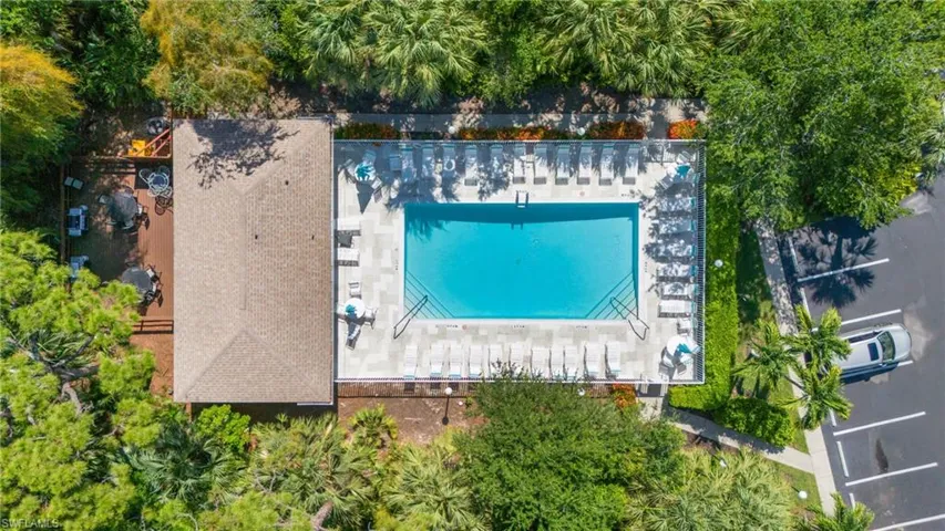 Aerial view of the pool