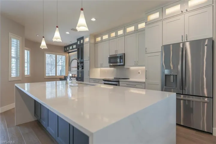 Kitchen with a large islandKitchen