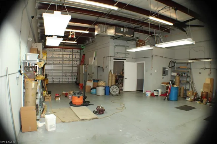 Warehouse with electric panel