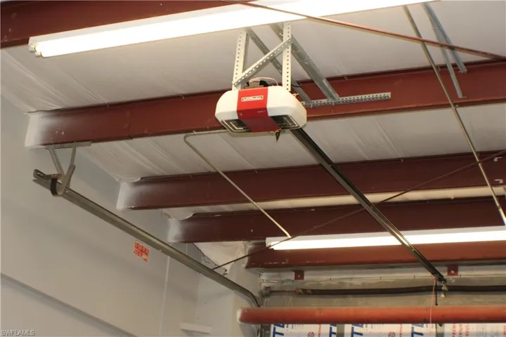 Warehouse with automatic garage door opener