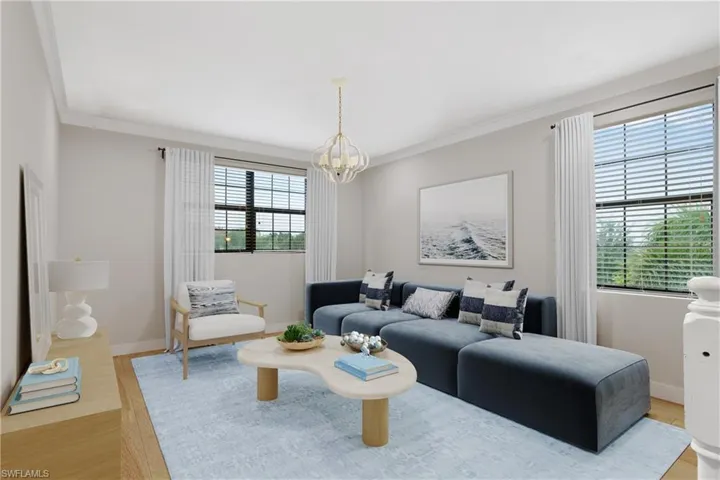 Photo includes reality staging to showcase the possibility of the living room. Design services included with purchase!