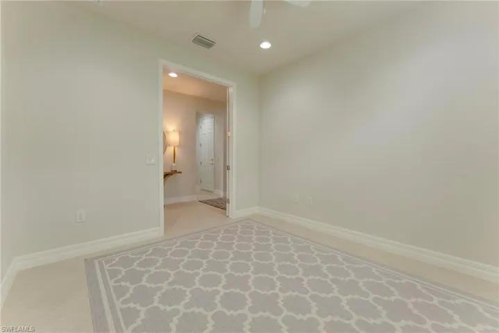 View of tiled spare room