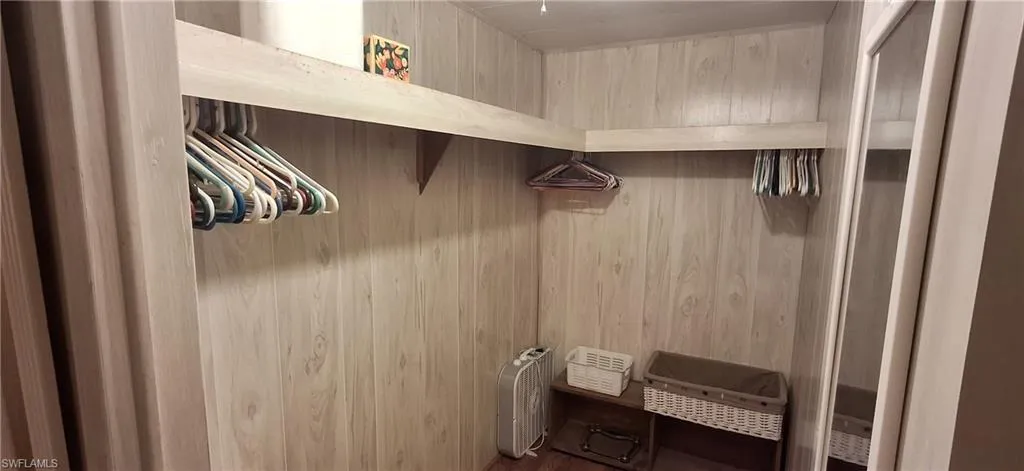 Master bedroom walk in closet