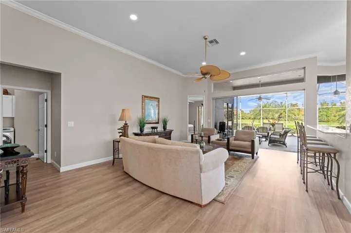 living room opens to lanai