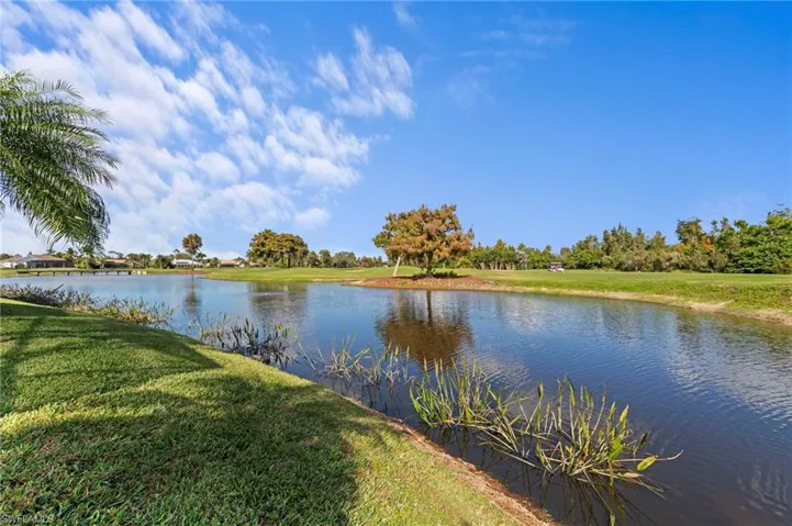 beautiful lake and golf course views