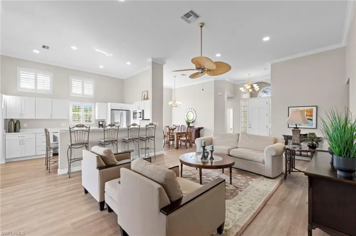 open concept living and kitchen