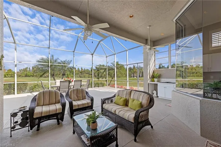 covered lanai with stunning views