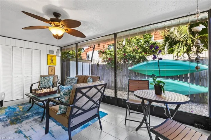 Lovely large screened in lanai to relax after a long day on the links, the beach or even after work! A great place to start your morning as well!