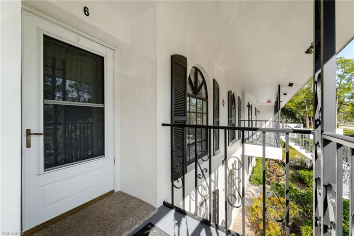 View of covered porch