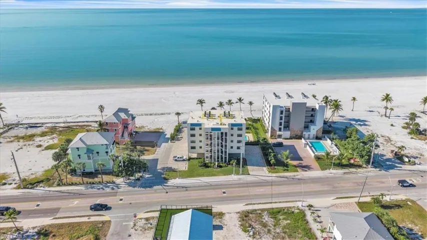 Drone / aerial view of expansive coastline