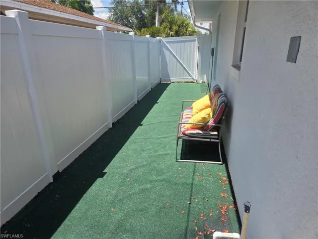 View of patio / terrace featuring a gate