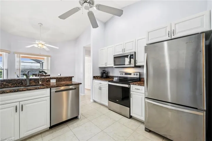 All stainless steel appliances in the kitchen
