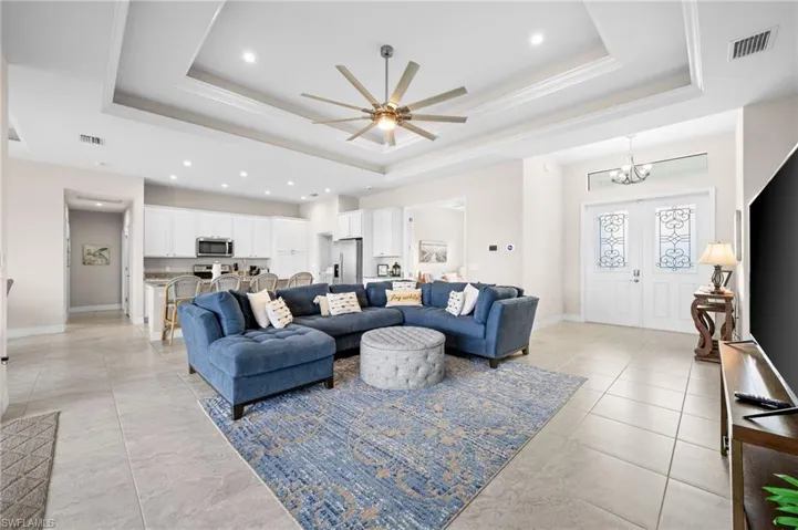 Tile floors throughout