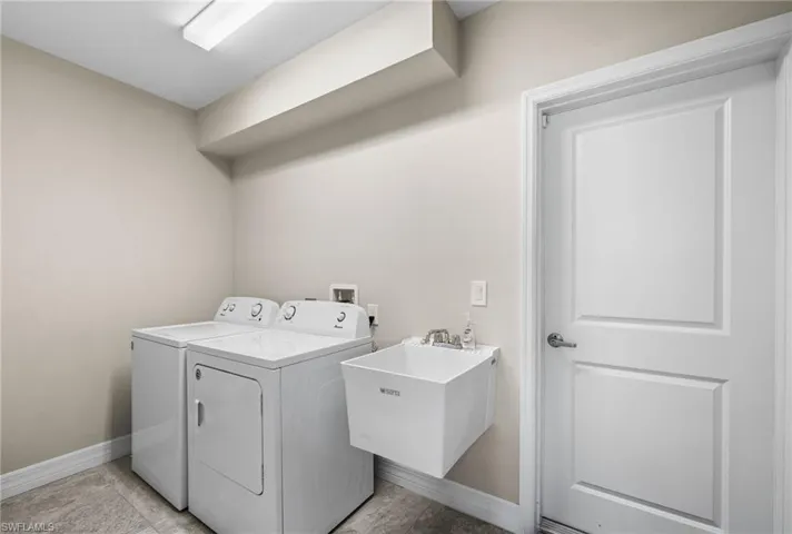 Spacious Laundry room with two closets