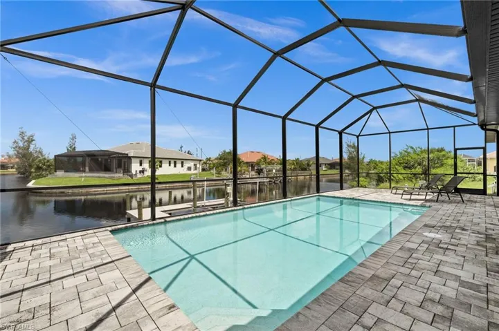 Heated pool with really large pool deck