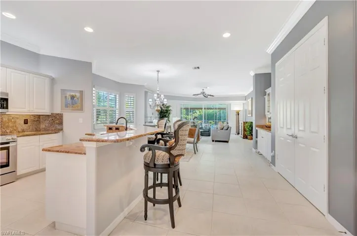 Kitchen overlooking the living room