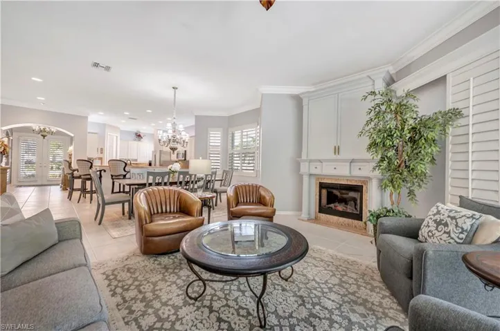 Living room facing the dining room