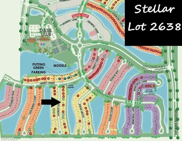 Site map: Lot 2638 - Pool/spa home with water view