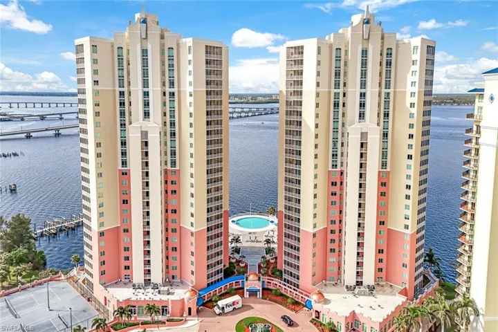 View of building exterior featuring a water view
