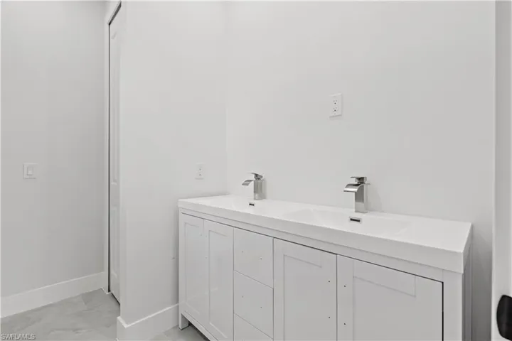 Bathroom with dual sink