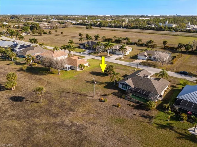 Aerial view of residential area