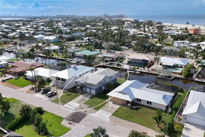 Birds eye view looking toward Gulf of Mexico