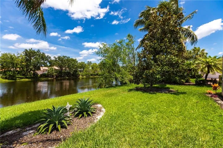 View of yard featuring a water view