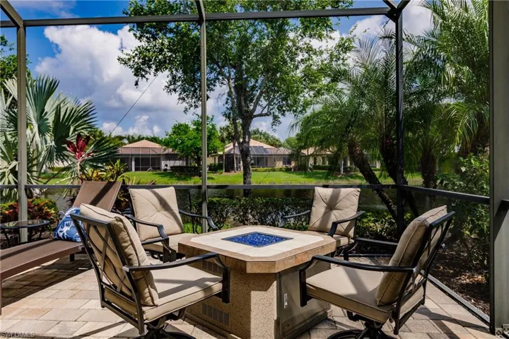 Outdoor fire pit and conversation area