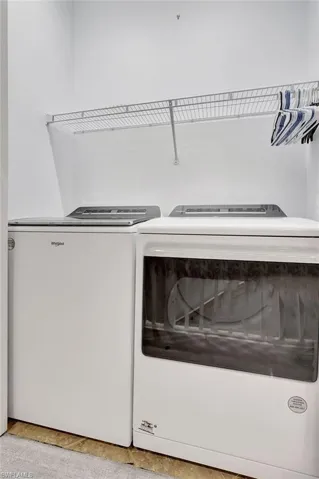 Washroom with washer and dryer