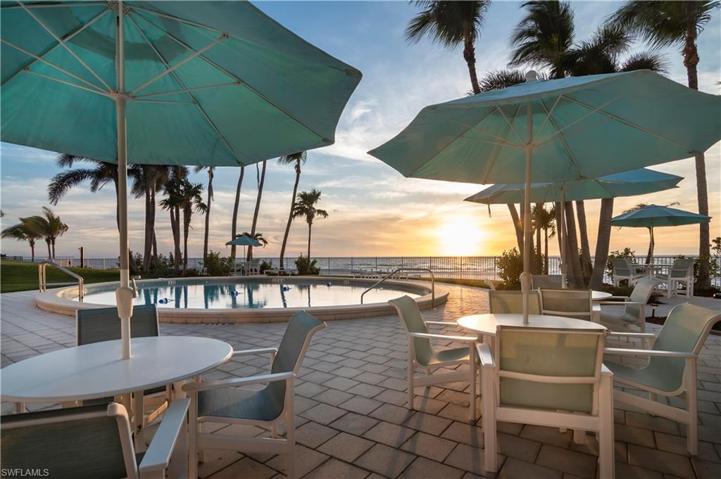 The poolside deck is adjacent to The Martinique Club community room.  Plenty of inviting gathering spots.