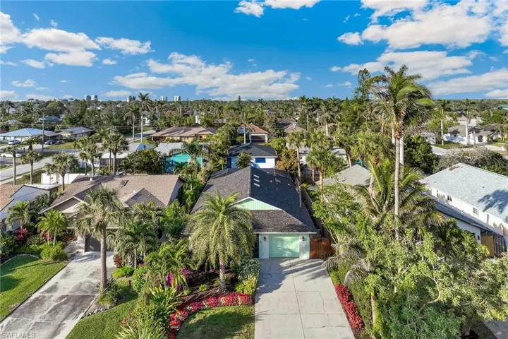 Drone / aerial view of the front of the home