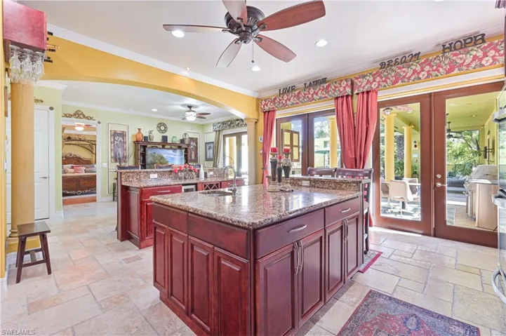 Kitchen with double islands