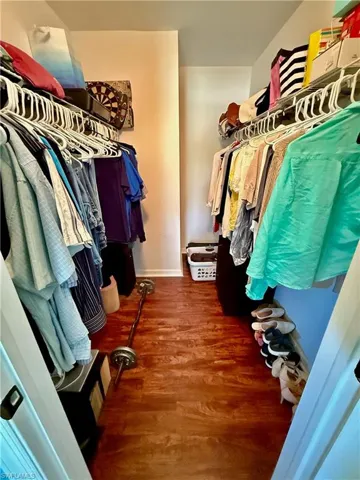 Master bedroom walk in closet