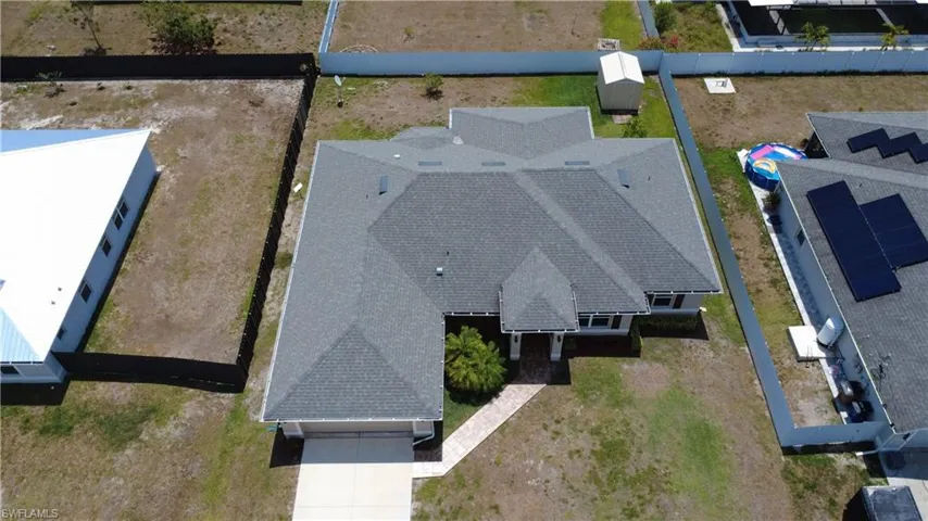 View from above of property