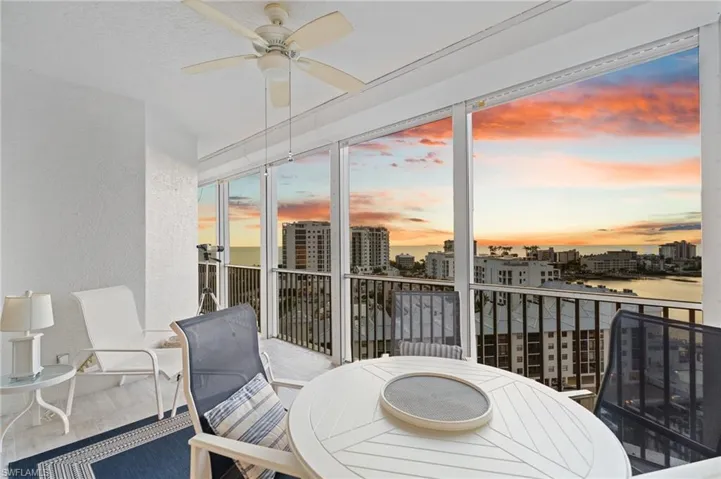 Spacious screened lanai, where breathtaking GULF & BAY VIEWS provide stunning sunsets and incredible opportunities to watch dolphins and manatees glide through the bay below