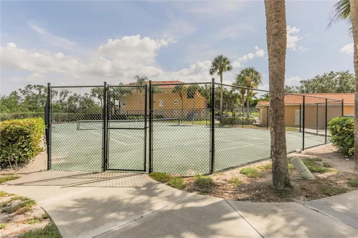 View of tennis court