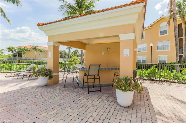 View of patio / terrace featuring a bar