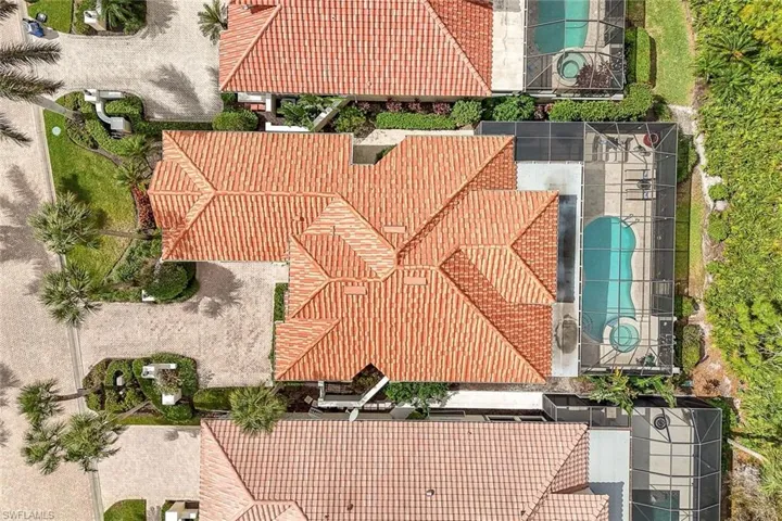 Birds eye view of property