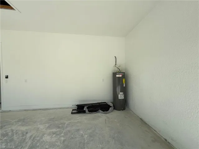 Utility room with water heater