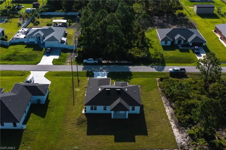 Aerial view of residential area