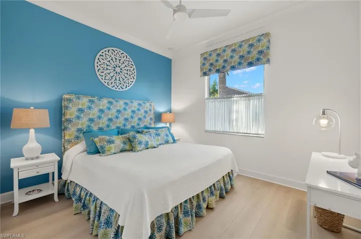 Tastefully decorated 3rd bedroom says "Welcome guests!"