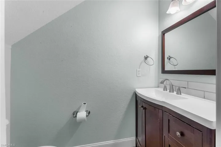 Bathroom featuring vanity