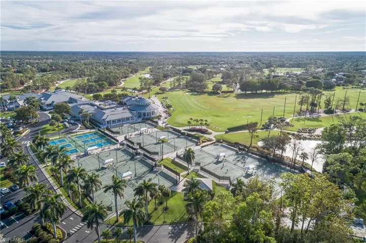Birds eye view of property featuring view of golf course