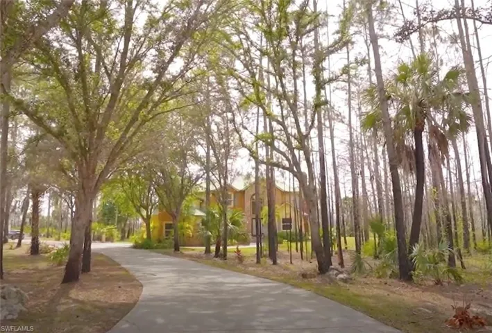 Sprawling driveway