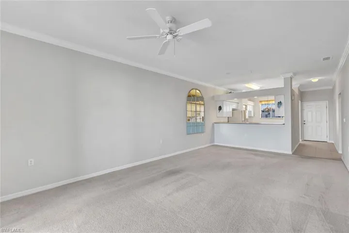 Living room & dining area.