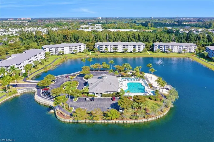 Aerial View of Amenities Center & Pool area.