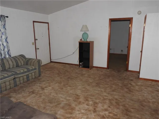 Living room with carpet flooring