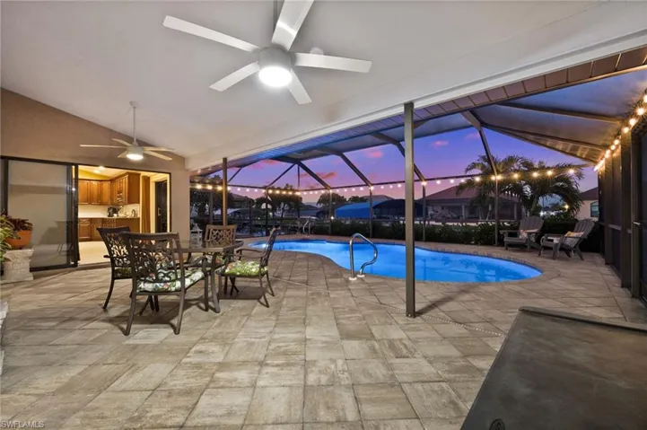 Soaring ceilings and skylights add to the open airy feeling of the home